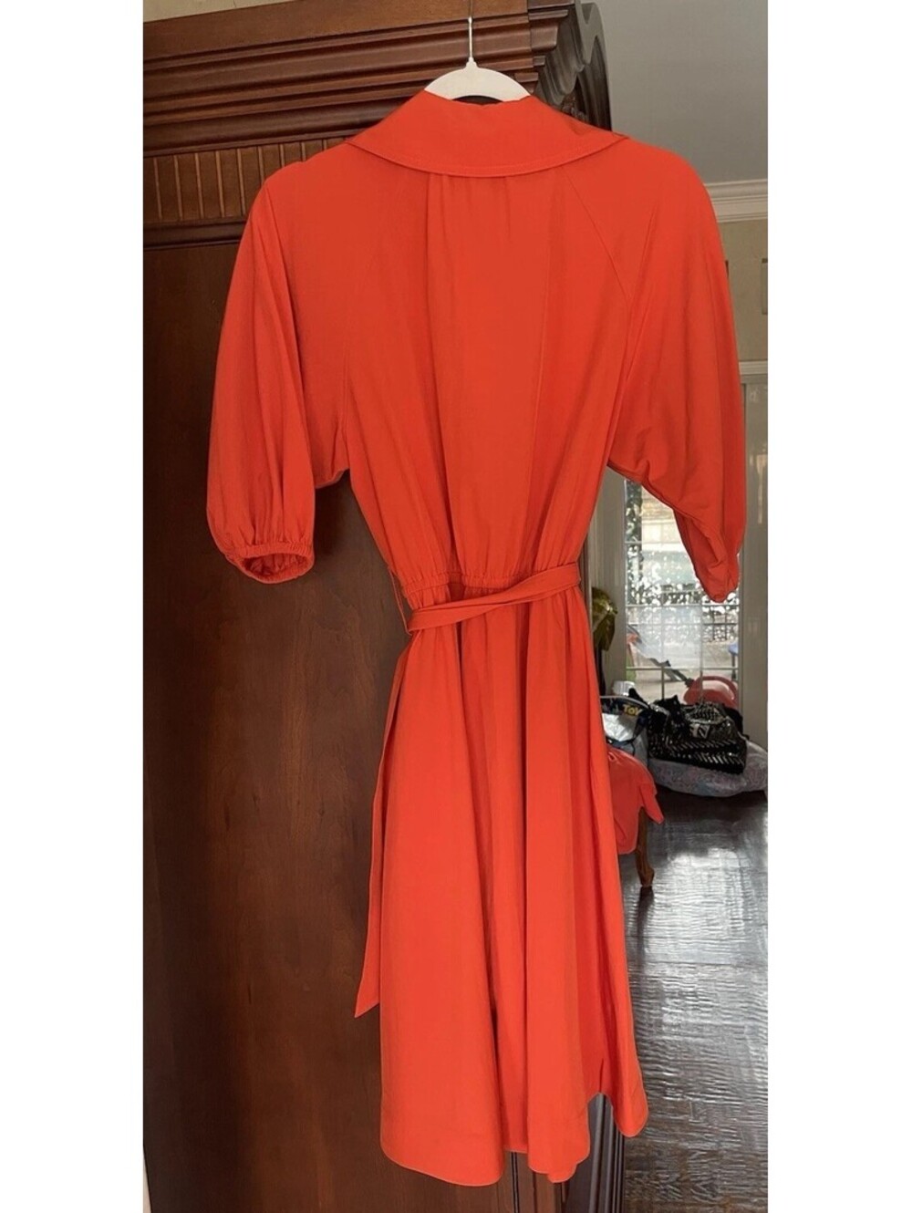 Calvin Klein Orange Size 4 Balloon Short Sleeve Dress - Picture 3 of 6